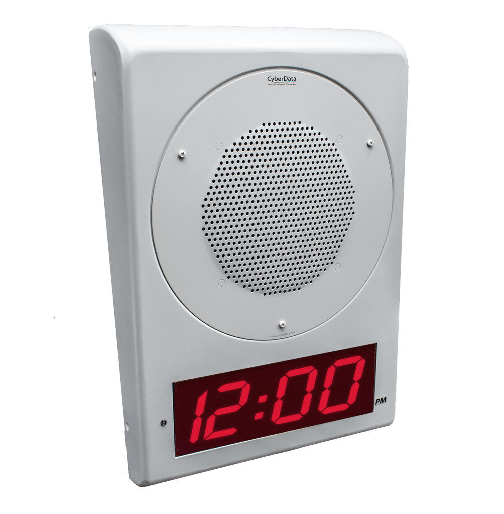 CyberData 011153 Gray White Wall Mount Clock Kit
