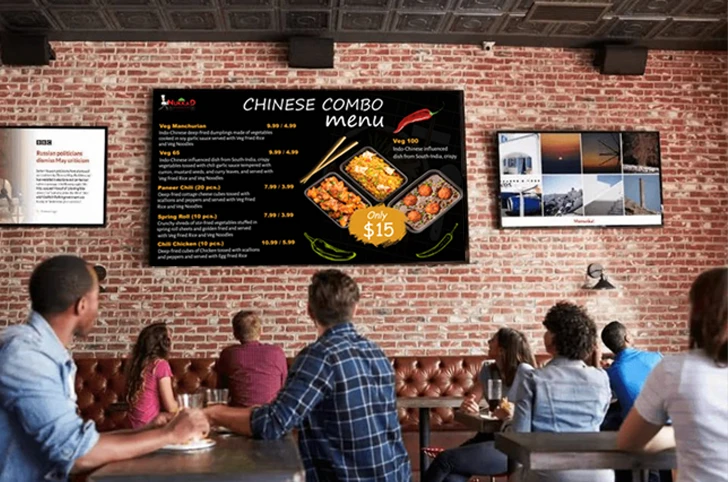 Restaurant LED Menu Display